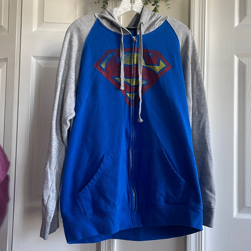 men’s Superman zip up hoodie